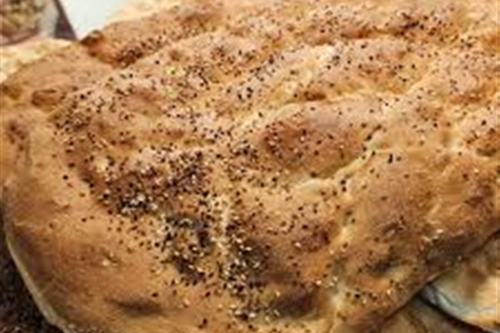 Freshly baked Turkish pide bread